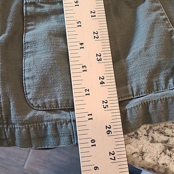 Women's True Religion Army Green Cargo‎ Light Denim Military style Jacket Y2K - Picture 8 of 11